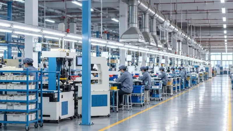 Production line at the PACT facility in Nansha, Guangzhou