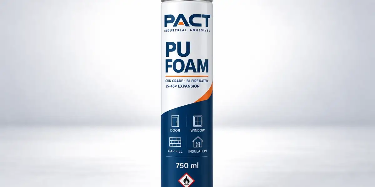 PACT PU foam in a 750 ml gun-grade aerosol can with threaded valve for foam gun application