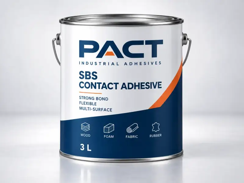 PACT SBS contact adhesive in a 3 litre steel tin with carry handle